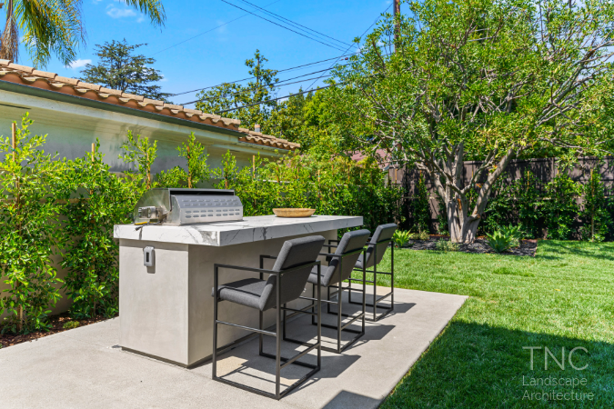 Santa Monica Contemporary project barbecue area