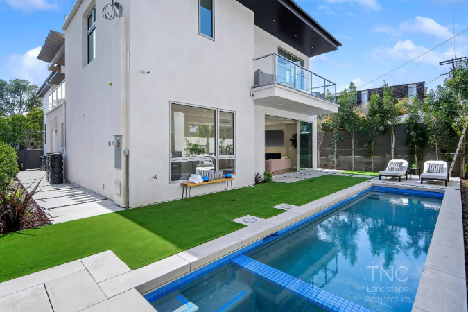 Westwood Property project small backyard with narrow pool